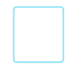 Blue Neon Light Frame - Designer Recommended PNG