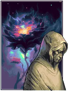 Mysterious Figure and Flower - mystery - High Resolution PNG