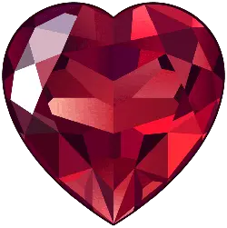 Ruby Heart Diamond - red - High Resolution PNG
