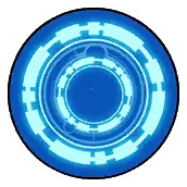 Blue Tech Circle - halo - No Background PNG