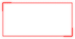 Red Rectangle Frame - neon light - line - Free PNG