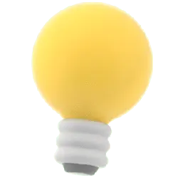 Light Bulb - white - No Background PNG