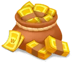 Gold Coins Bag - bag - PNG