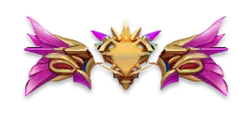 Purple Winged Golden Lion Head - lion - Lossless PNG