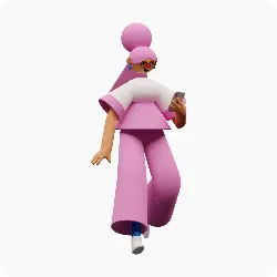 Pink Cartoon Character - Highly Rated PNG