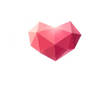 Heart Gem - geometric - Free Download PNG