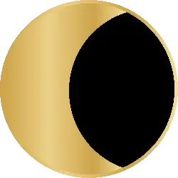 Crescent Moon - simple - gold - High Resolution PNG