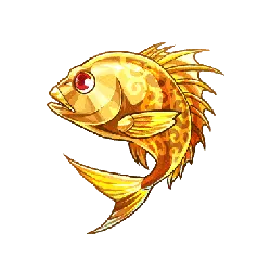 Goldfish - gold - red eyes - Transparent Background PNG
