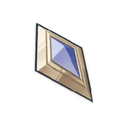 Blue Gemstone - metal frame - square - No Background PNG