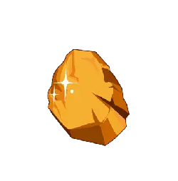 Shining Yellow Gemstone - mineral - Transparent Background PNG