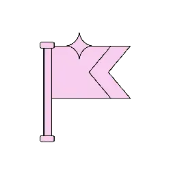 Pink Flag - design - PNG