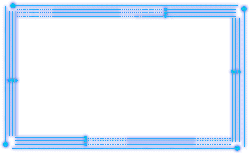 Blue Neon Light Frame - neon light - tech - Free Download PNG