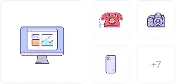 Computer Monitor - office - electronic device - No Background PNG