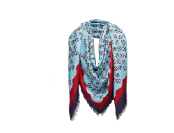 Printed Scarf - red - No Background PNG