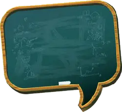 Chalkboard Speech Bubble - learning - No Background PNG