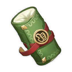Green Scroll - game prop - Transparent Background PNG