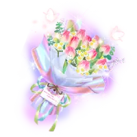 Colorful Bouquet - butterflies - PNG