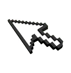 Mouse Pointer - pixel - white - Free PNG
