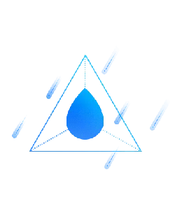 Blue Water Drop Triangle - minimalistic - High Resolution PNG