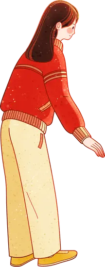 Woman in Red Sweater - person - No Watermark PNG