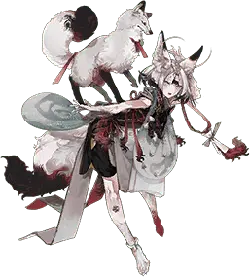 White Fox Girl - fox - magic - Transparent Background PNG