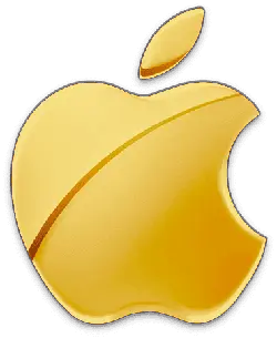 Gold Apple Logo - symbol - No Watermark PNG