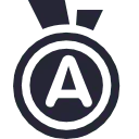 Letter A Medal - logo - PNG