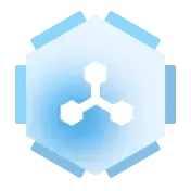 Blue Hexagon Logo - technology - simple - Transparent Background PNG