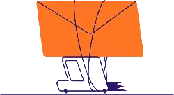Orange Truck - minimalism - High Resolution PNG