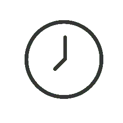 Clock Icon - graphic - simple - Transparent Layer PNG