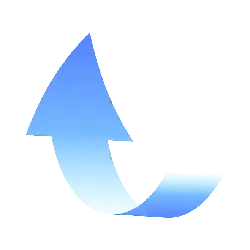 Blue Arrow - gradient color - logo - Free PNG