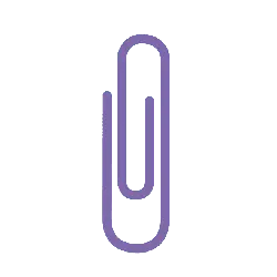 Paperclip - violet - Transparent Layer PNG
