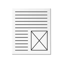 Blank Document - lines - Transparent Layer PNG