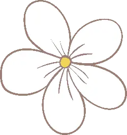 Five-petal Flower - yellow - Free PNG