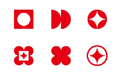 Geometric Shape Combination - simple - black - Lossless PNG