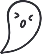 Ghost - simple - cartoon - High Resolution PNG