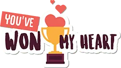 Trophy and Heart Pattern - heart shape - Transparent Layer PNG