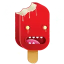 Angry Popsicle - food - Lossless PNG