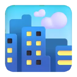 Blue City Icon - icon - Transparent Layer PNG