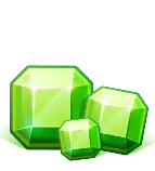 Green Gemstone - mineral - shiny - Transparent Background PNG