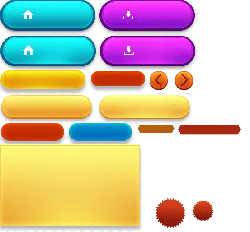 Colorful Buttons - navigation - High Resolution PNG