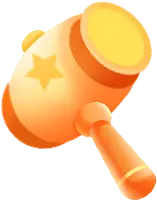 Golden Hammer - star - Lossless PNG