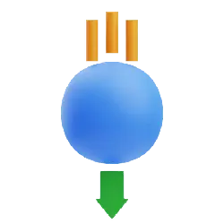 Blue Sphere - graphic - No Background PNG