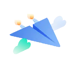 Blue Paper Airplane - High Quality PNG