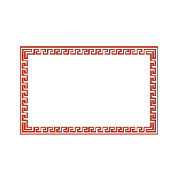 Red Border Decorative Pattern - color line - PNG