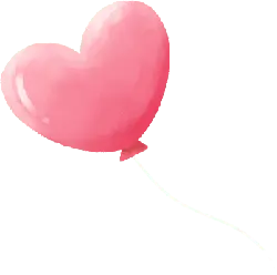 Heart-shaped Balloon - gift - No Background PNG