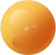 Orange Yellow Circle Object - spherical - Transparent Background PNG