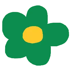 Green Flower - simple - Free Download PNG