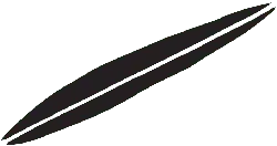 Black elongated object - abstract - PNG