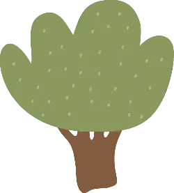 Cartoon Tree - green - High Resolution PNG
